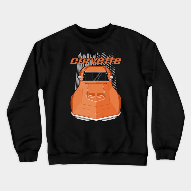 Corvette C3 - Orange Crewneck Sweatshirt by V8social